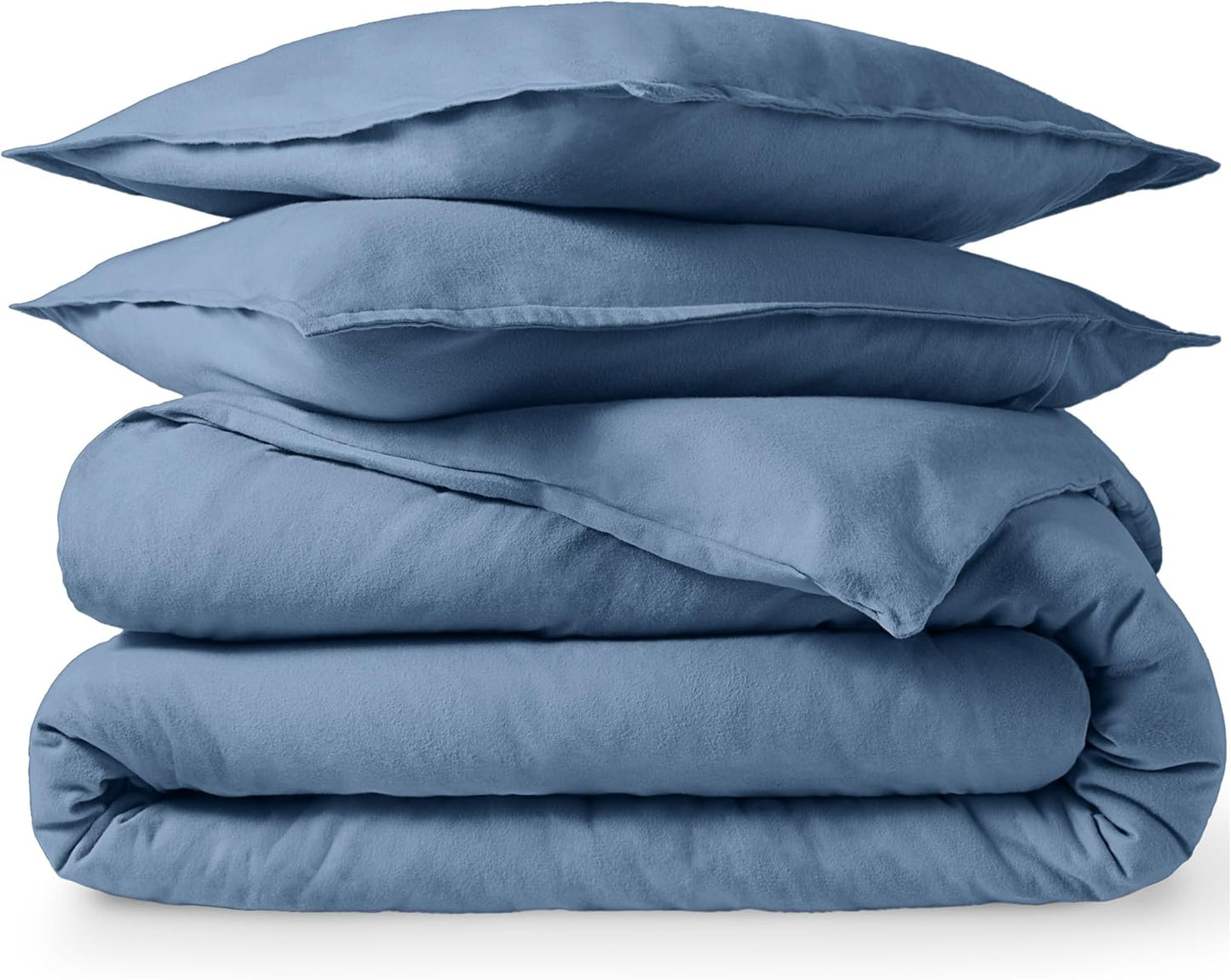 Bare Home Flannel Duvet Cover Set - Queen - Soft Cotton Comfort