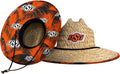 Mens NCAA College Team Logo Floral Straw Lifeguard Sun Hat - FOCO