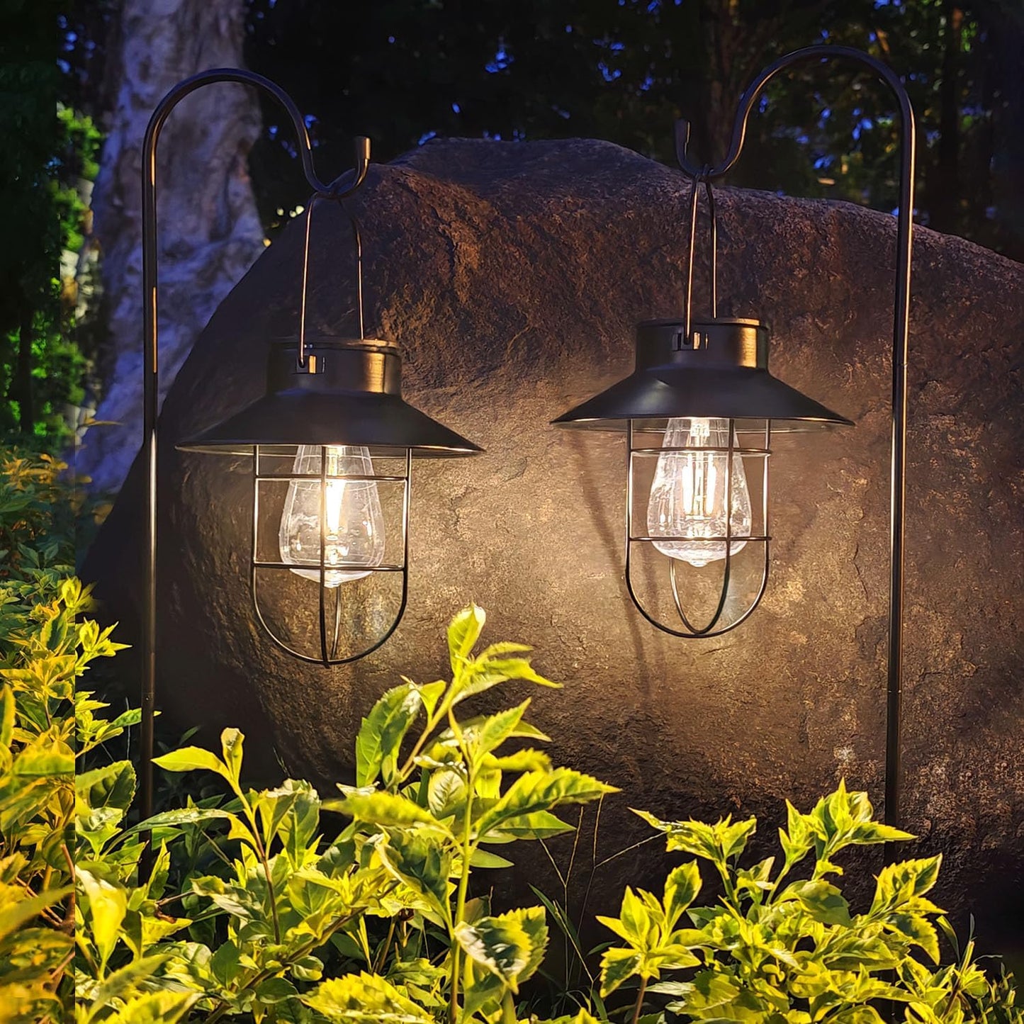 Solar Lantern 2pack Outdoor Hanging Light for Your Garden