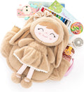 Gloveleya Toddler Backpack with Soft Brown Rabbit for Girls