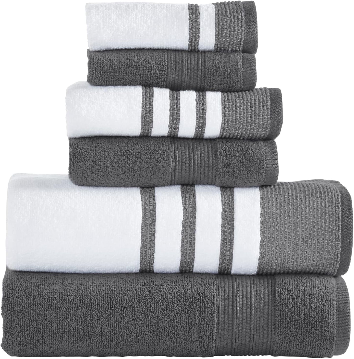 Modern Threads 6 Piece Towel Set for Luxurious Comfort