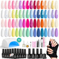 Beetles 53Pcs Gel Nail Polish Kit with UV Light for Home Use