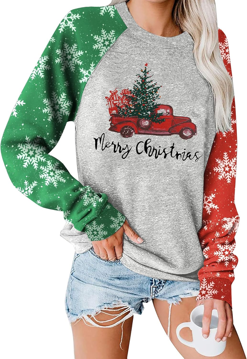 Merry Christmas Tree Sweatshirt for Women