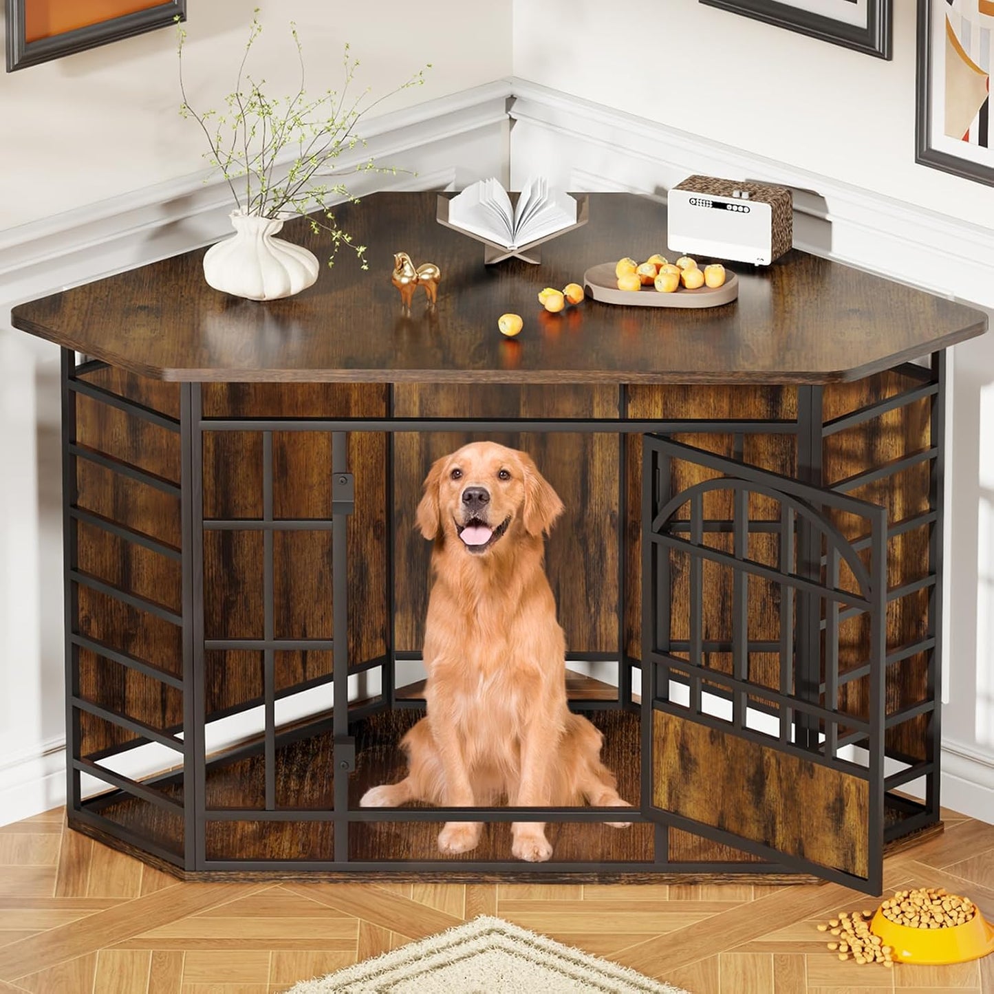COZPAW Corner Dog Crate Furniture for Stylish Homes