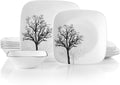 Corelle Vitrelle 18-Piece Square Dinnerware Set - Timber Shadows