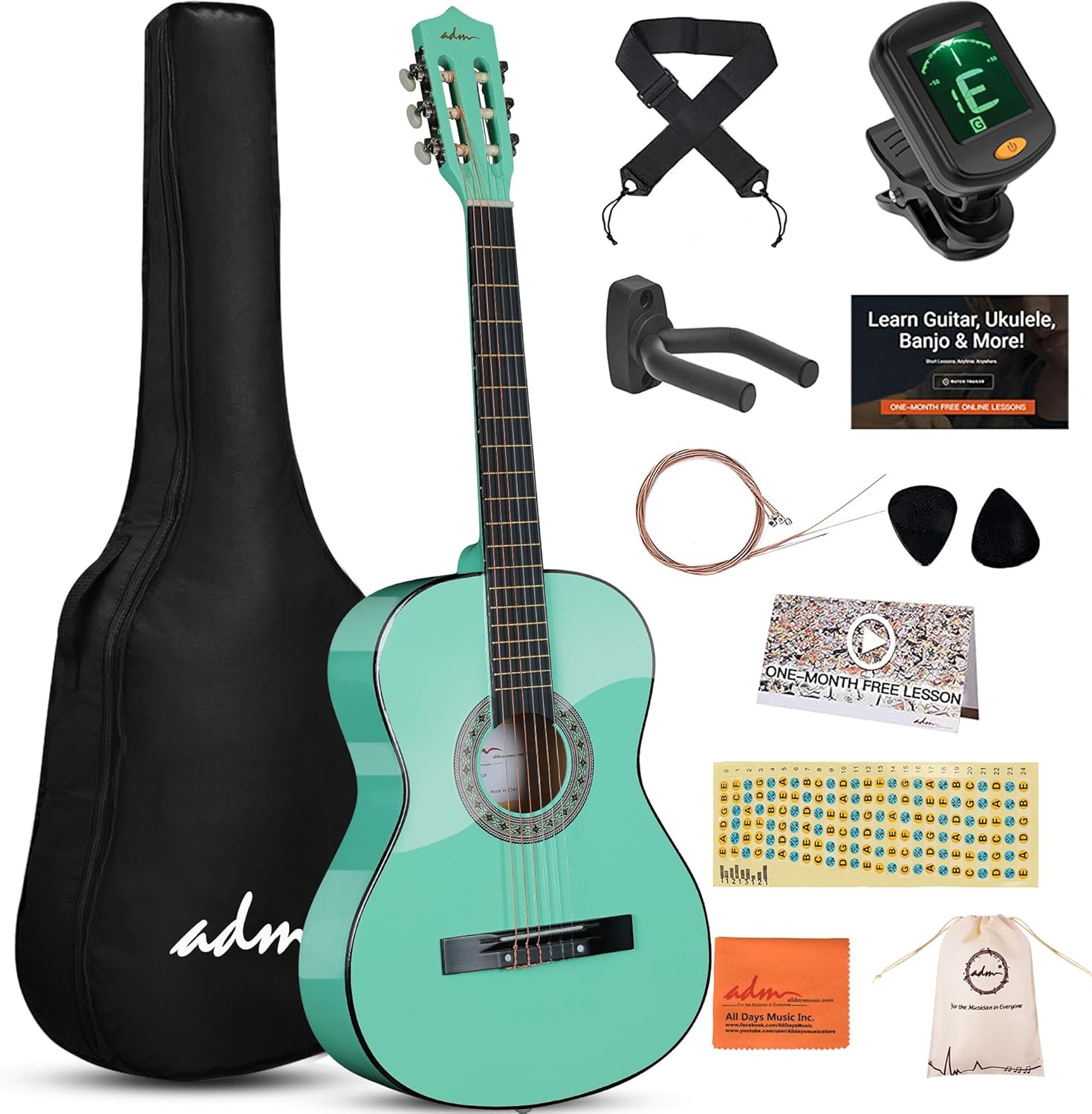 Beginner Acoustic Classical Guitar Bundle Kit for Kids and Youth