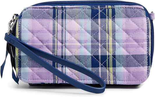 Vera Bradley Cotton All in One Crossbody Purse with RFID Protection