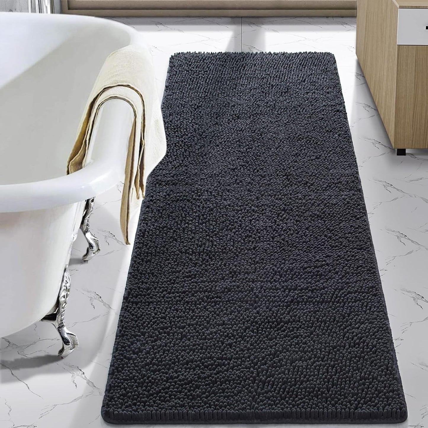 LOCHAS Luxury Bathroom Rug Shaggy Bath Mat for Comfort and Style