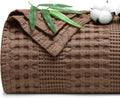 PHF Cooling Waffle Blanket Twin Size - Lightweight Bamboo Blend