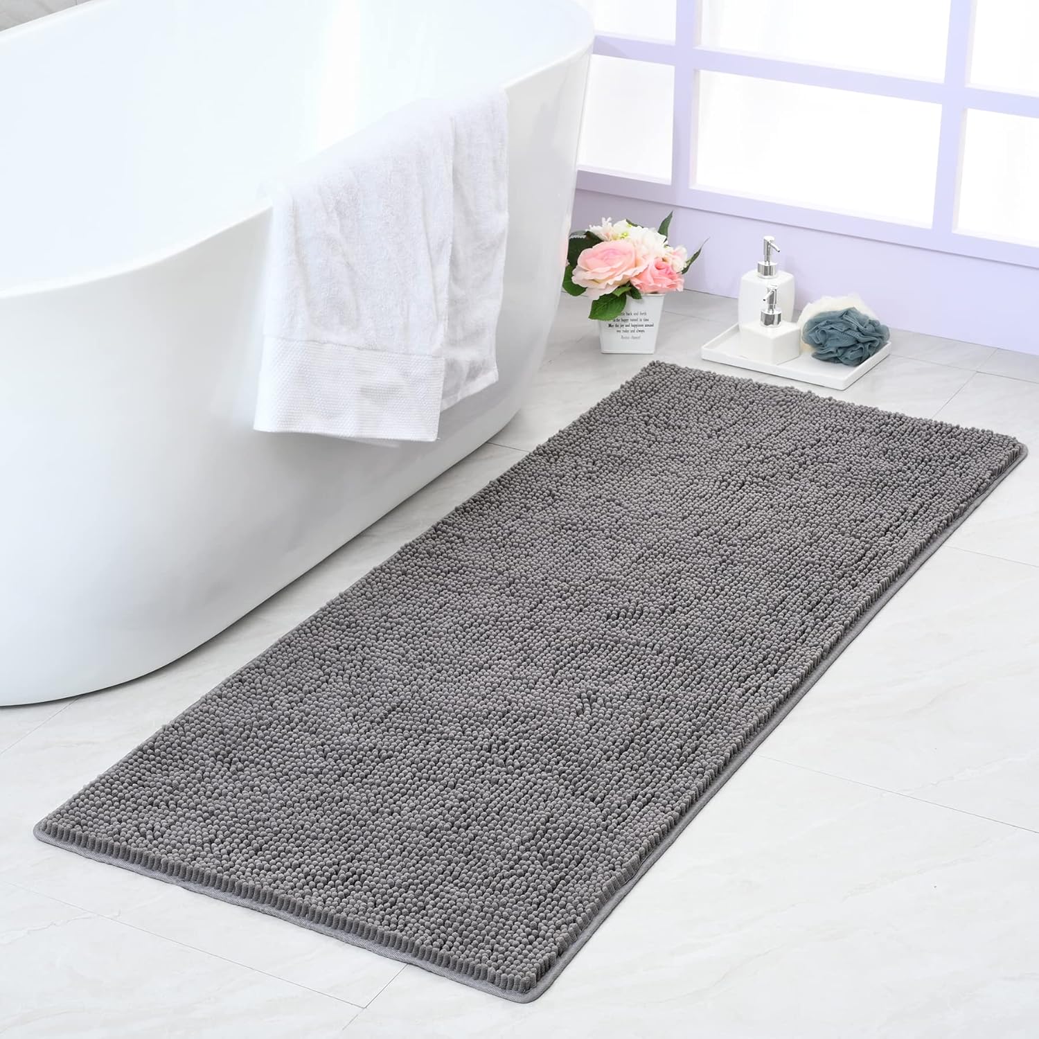 Noahas Bath Rugs 24in x 70in Large Runner Soft Luxury Chenille