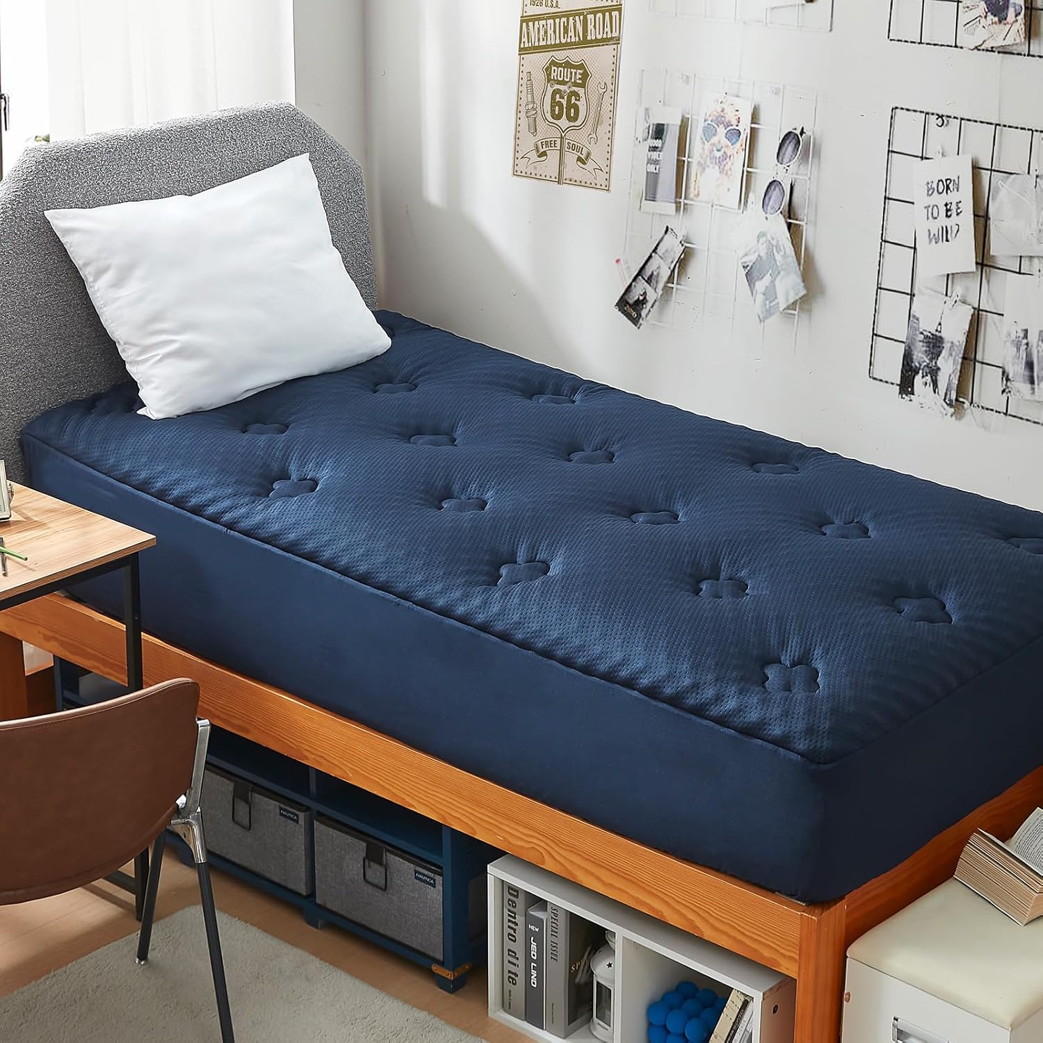 Hansleep College Dorm Twin XL Mattress Topper for Comfort