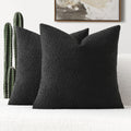 Boucle Throw Pillow Covers 26x26 Pack of 2 - Soft Textured Euro Shams