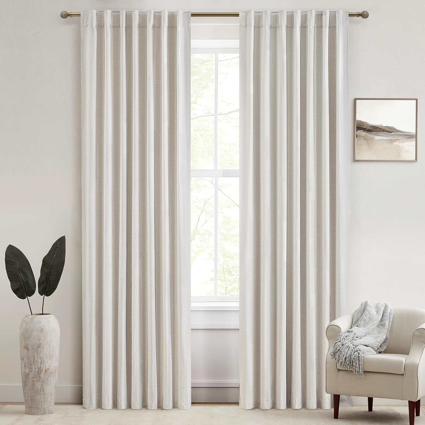 78 Inch Long Linen Blackout Curtains for Stylish Home Decor