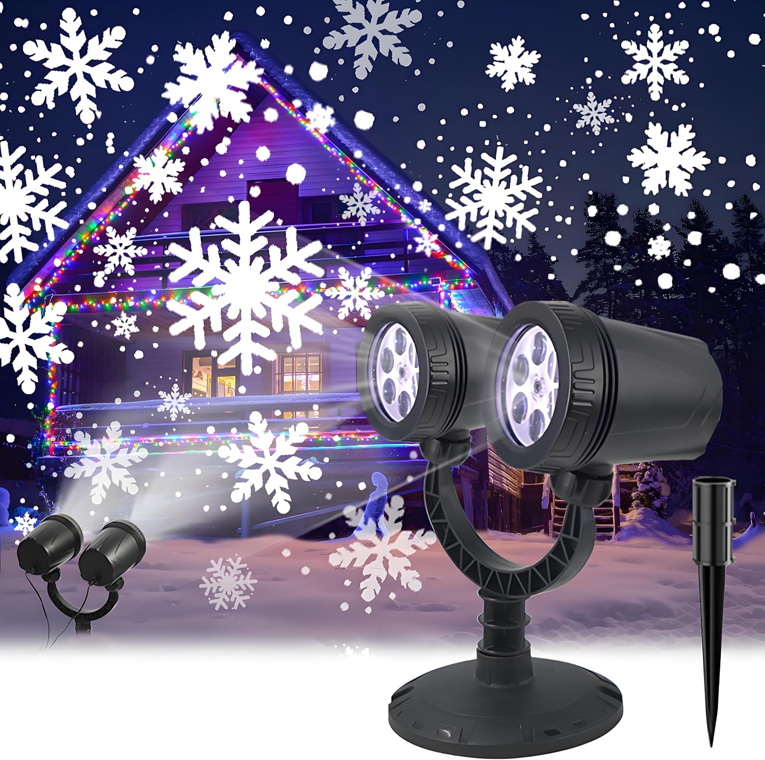 Snowflake Projector - Magical Outdoor Decor