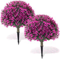 18in Artificial Boxwood Ball Bush Topiary Trees for Outdoor Decor