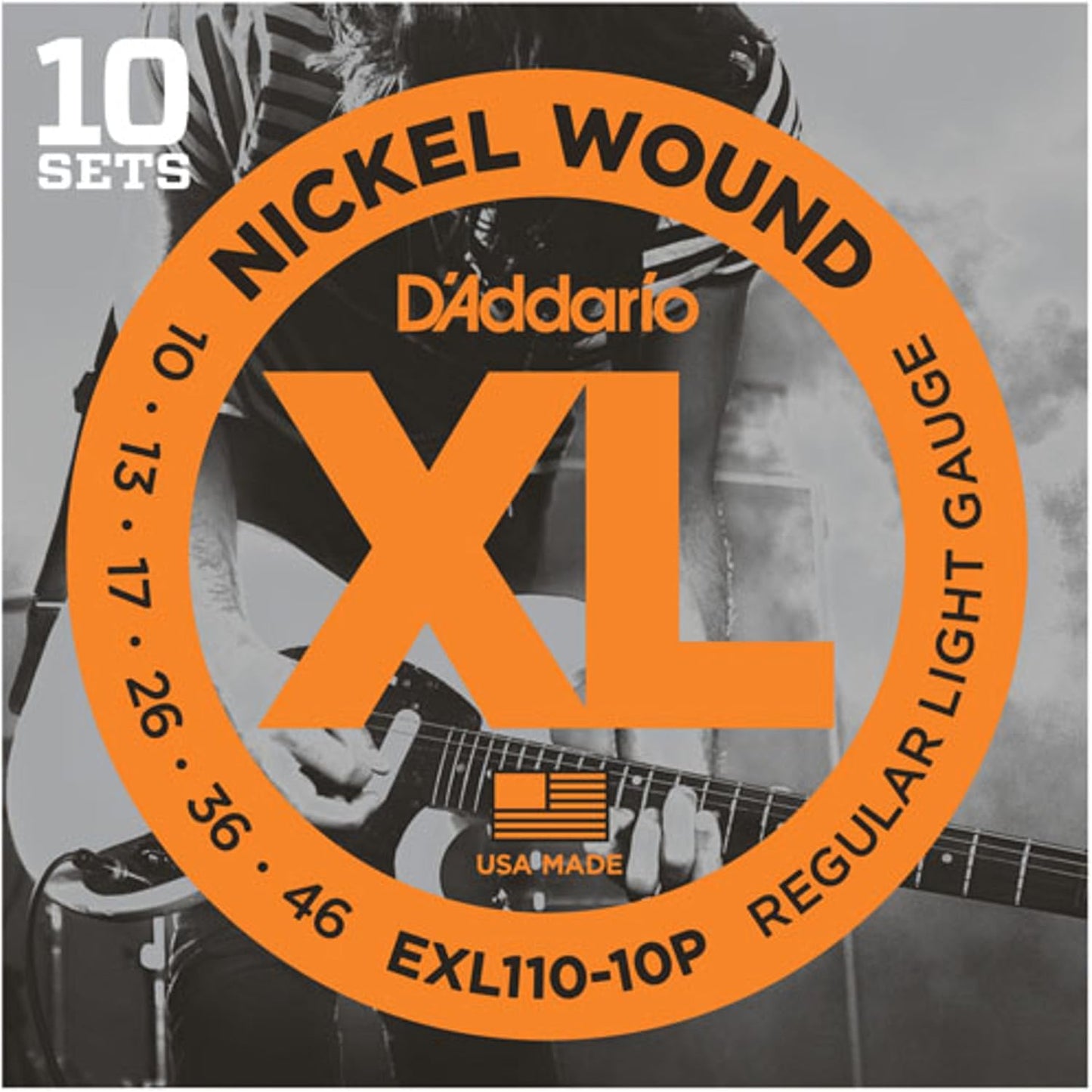 D'Addario 10 Sets EXL110-10P Nickel Wound Electric Guitar Strings