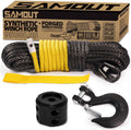 Synthetic Winch Rope Kit 1/4in x 50ft 9500LBS - Forged Hook