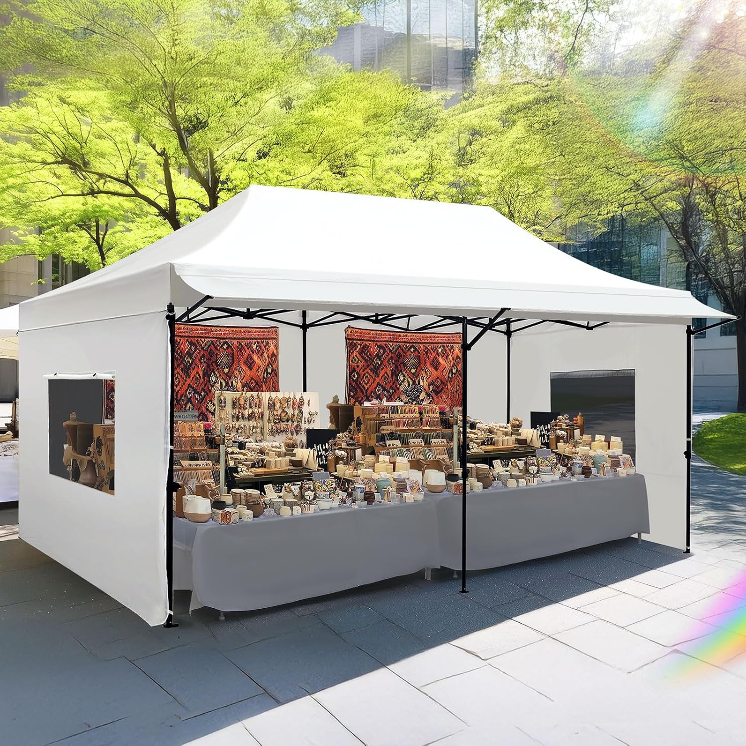 Quictent 10ftx20ft Heavy Duty Pop Up Canopy Tent for Events