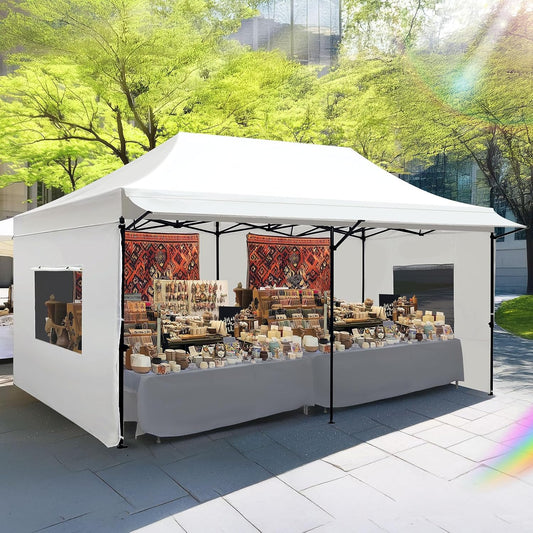 Quictent 10ftx20ft Heavy Duty Pop Up Canopy Tent for Events