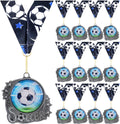 Medals Trophy Silver Metal Sport Ball Award Medals with Ribbon - 24