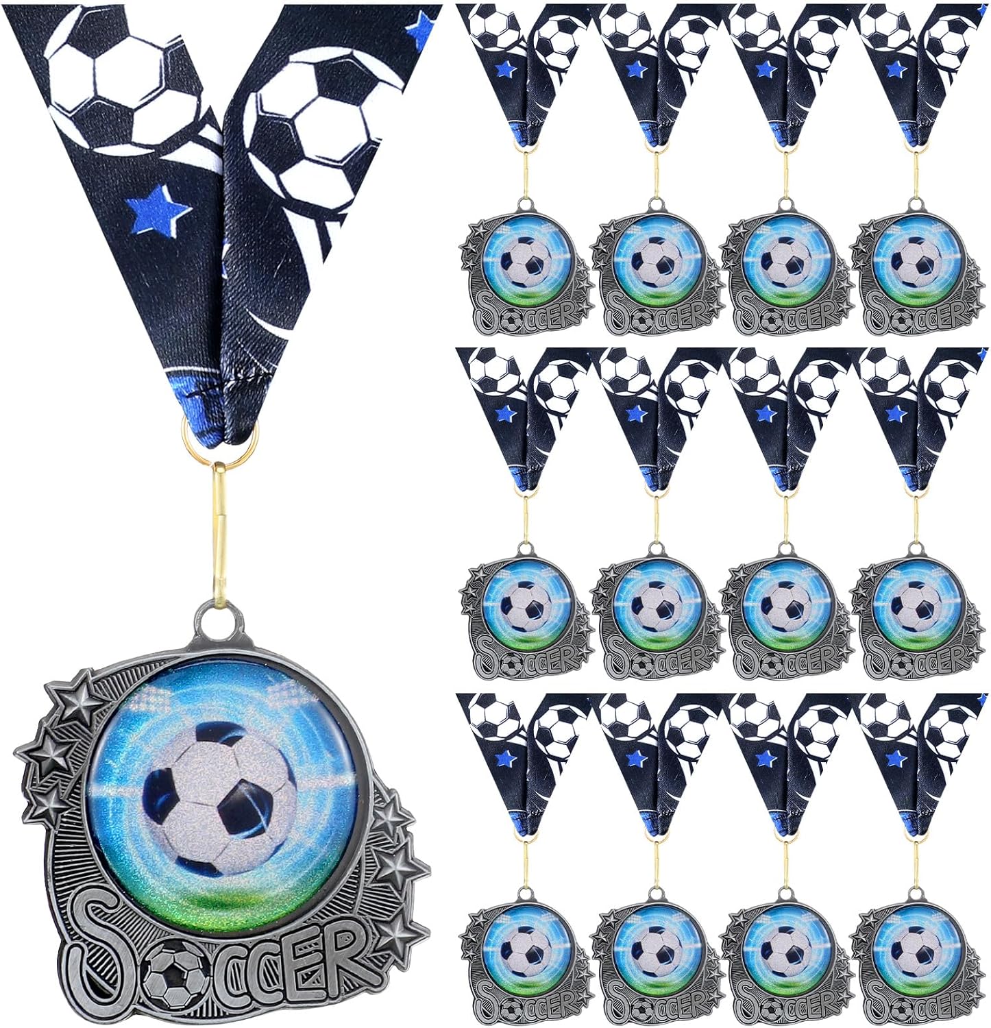 Medals Trophy Silver Metal Sport Ball Award for Events and Parties