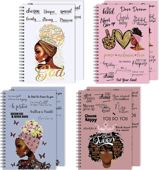 Empowering Black Women: Inspirational Spiral Notebooks Set