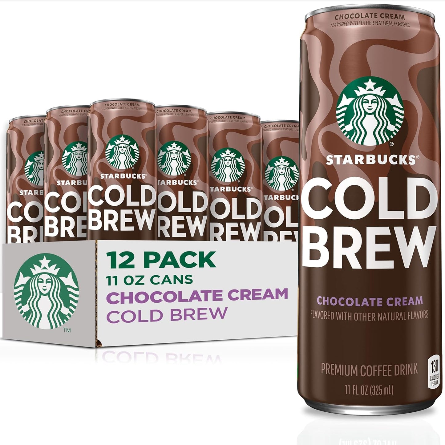 Starbucks Cold Brew Coffee Chocolate Cream 11 fl oz Cans 12 Pack