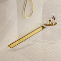 Neodrain 18-Inch Gold Linear Shower Drain - Sleek Tile Insert Drain