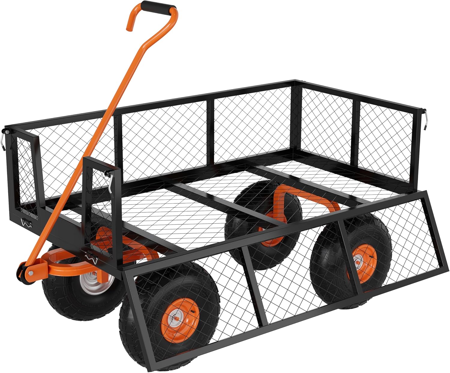 Heavy Duty Steel Garden Cart for Effortless Gardening Tasks