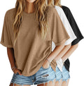 Women's Oversized Cotton T Shirt 3 Pack - Casual Summer Tees