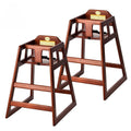 Commercial-Grade Wood High Chairs - Safety Straps Included