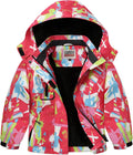 Girls Waterproof Ski Jacket with Fleece Hood - Warm Winter Coat
