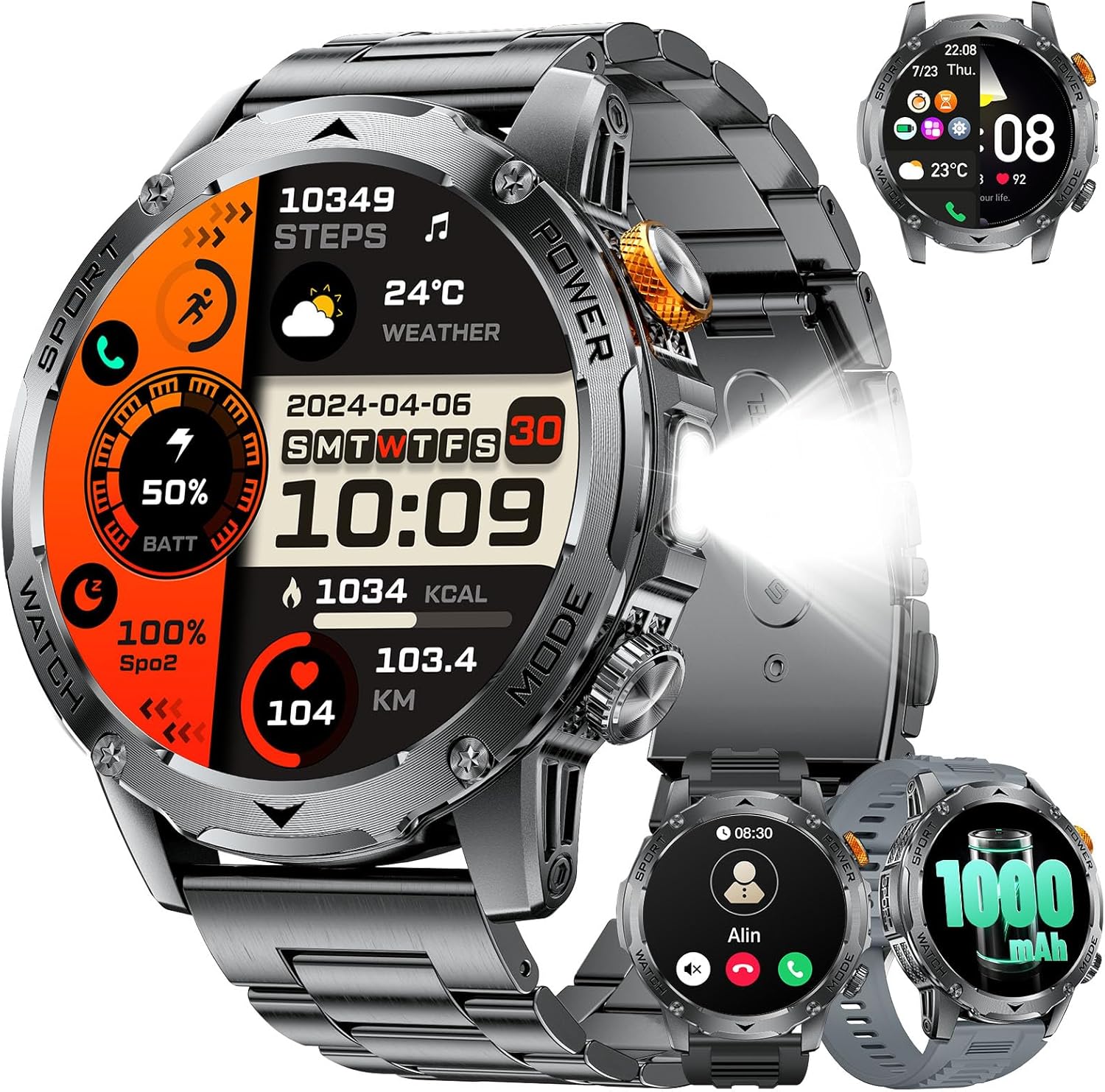 LIGE Smart Watch for Men with 1.75in HD Screen and 100+ Modes