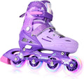 Inline Skates for Kids with Light Up Wheels - Adjustable Growth System