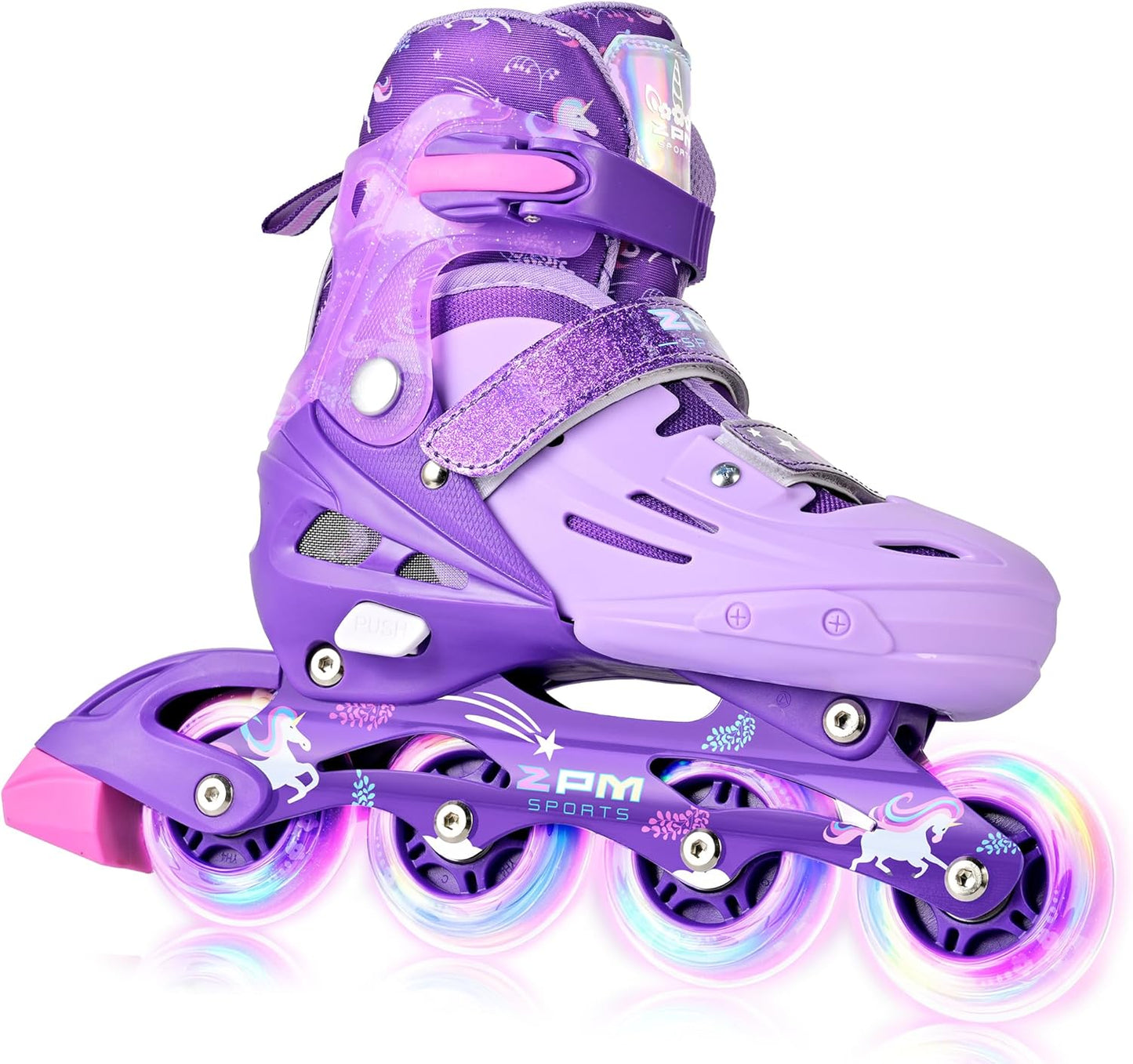 2PM SPORTS Inline Skates for Kids with Light Up Wheels Fun