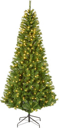 7.5 ft Slim Winchester Pine Pre-Lit Christmas Tree - Cozy LED Glow