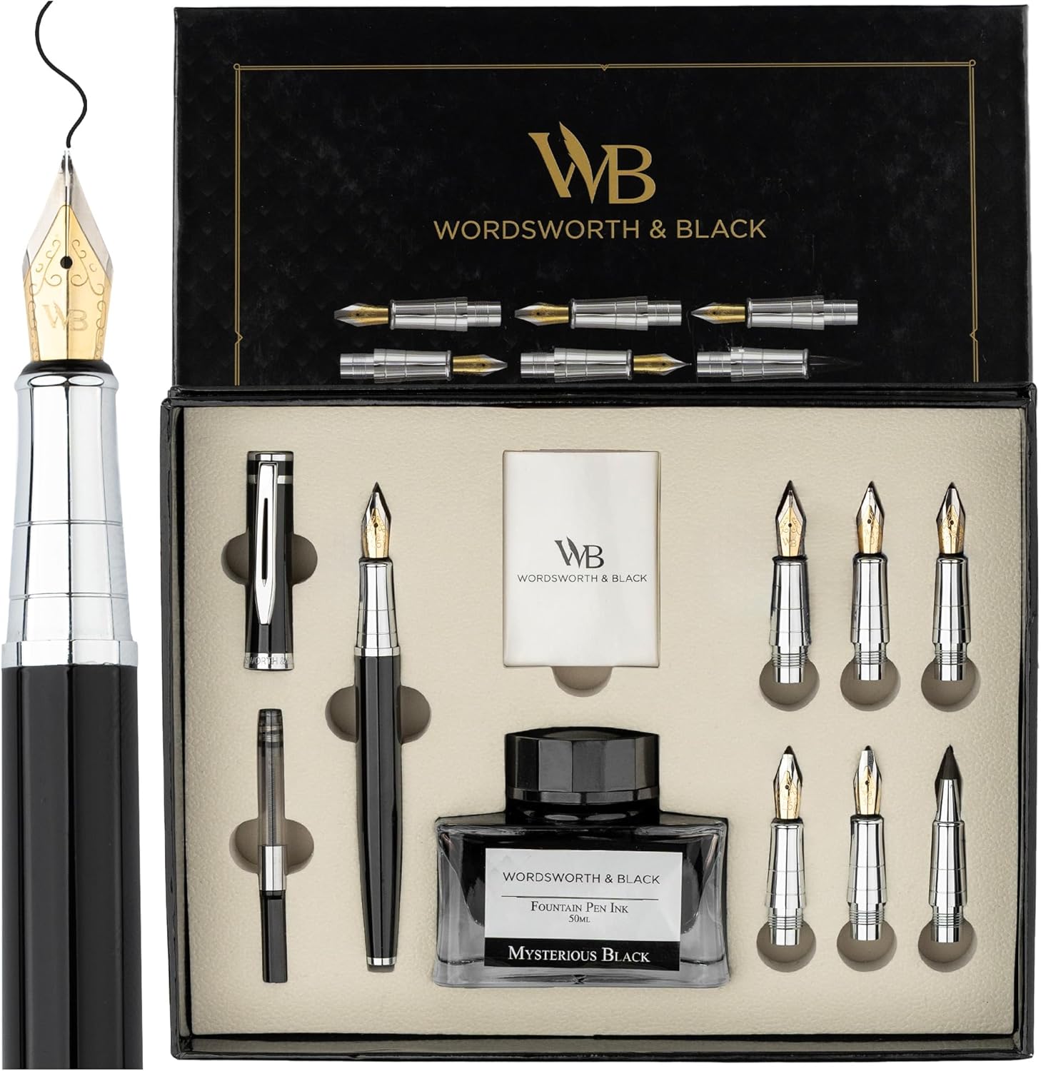 Wordsworth & Black Calligraphy Pen Gift Set for Smooth Writing