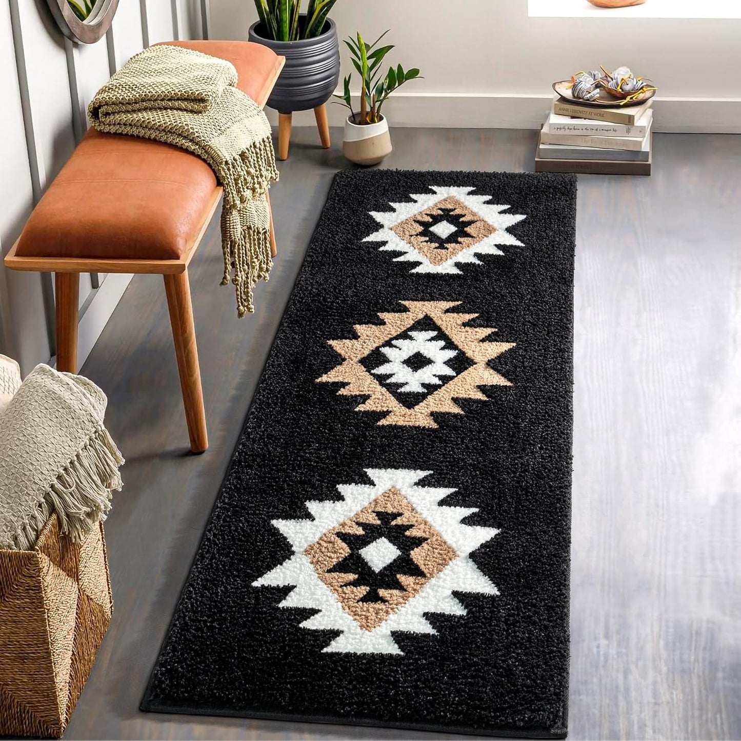DEXDE Bathroom Runner Rugs 20x72 Boho Soft Absorbent Luxury