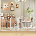 Folding No-Assembly Metal Freestanding Dog Gate with Door Walk Through