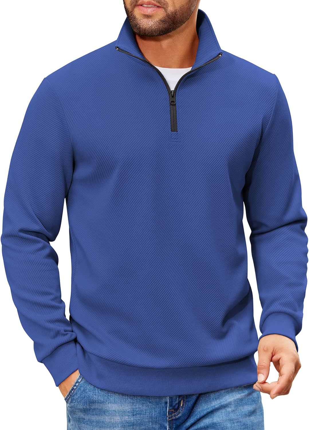 COOFANDY Mens Quarter Zip Pullover Sweatshirt for All Occasions