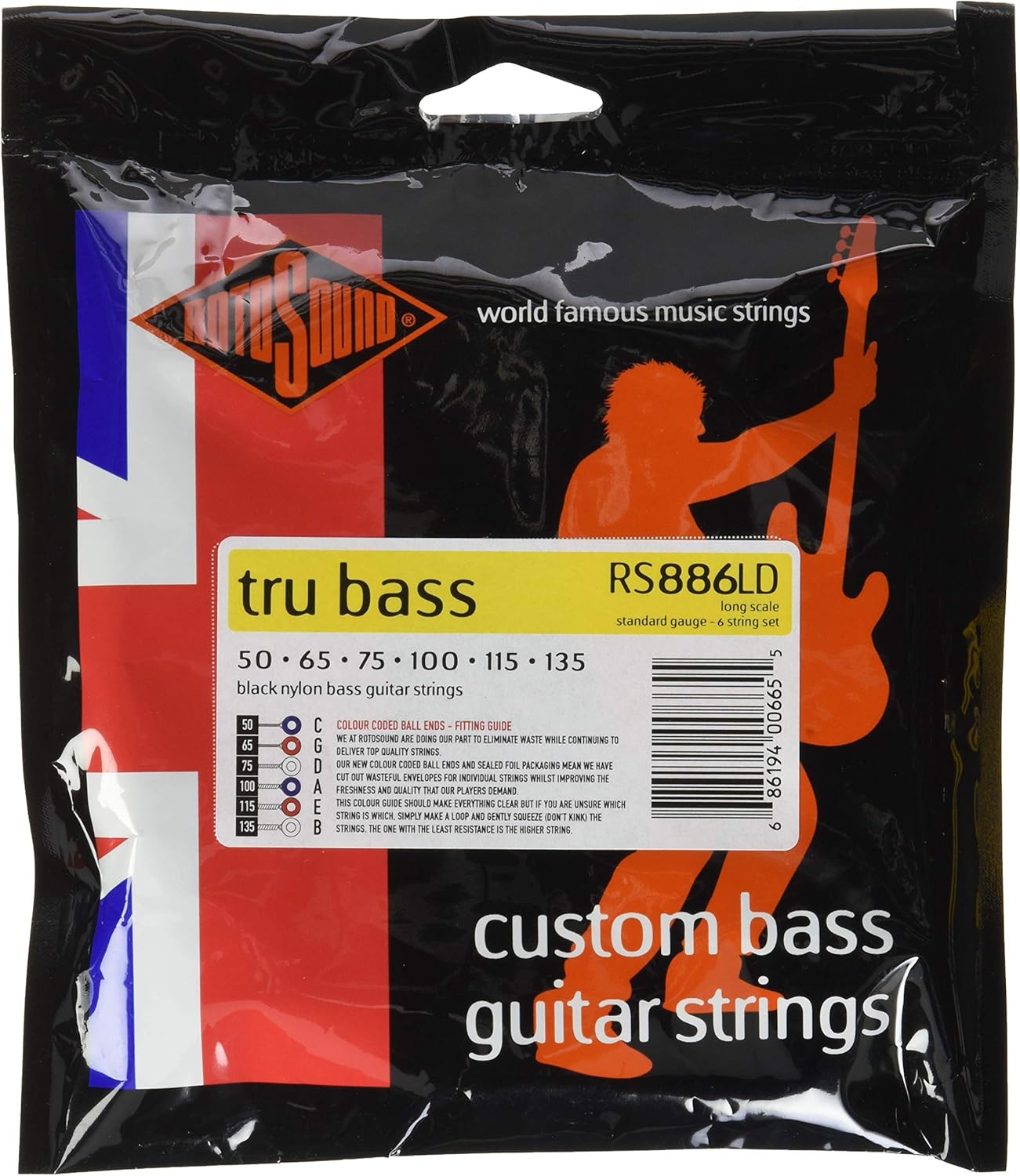 ROTOSOUND Tru Bass 88 RS886LD Strings for Warm Tone Performance