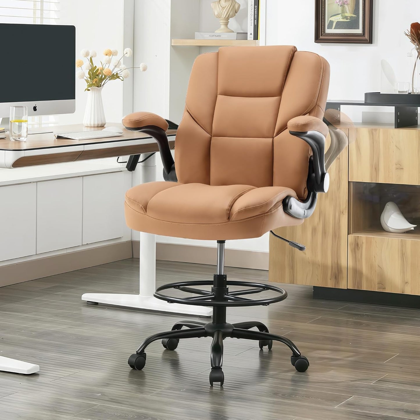Drafting Chair 500Lbs - Ergonomic Tall Office Chair for Comfort