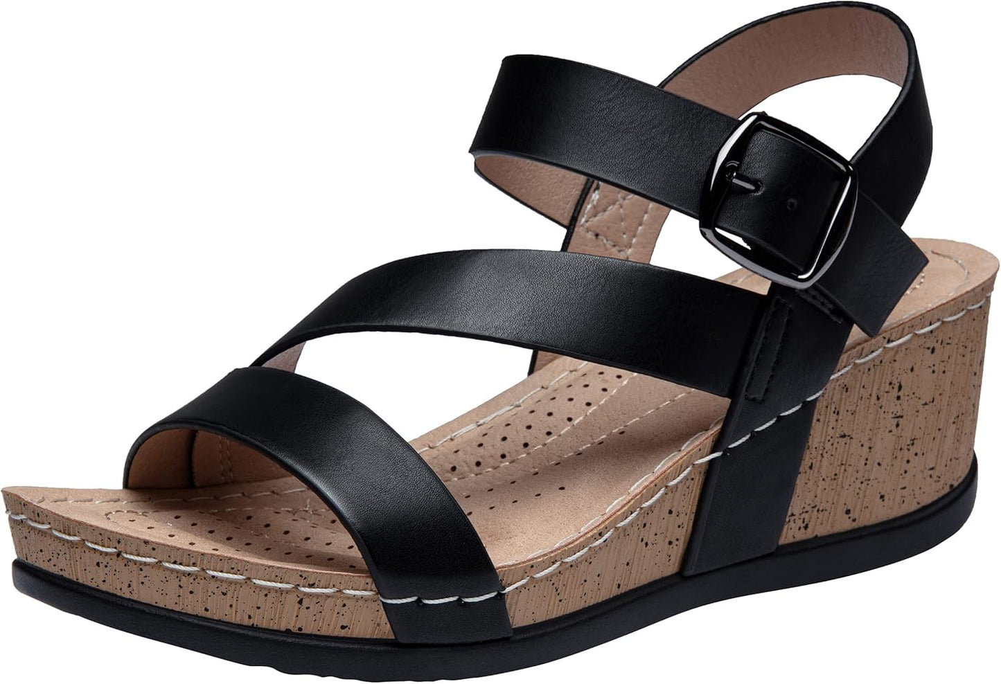 Jeossy Women's Platform Wedge Sandals for Summer Comfort