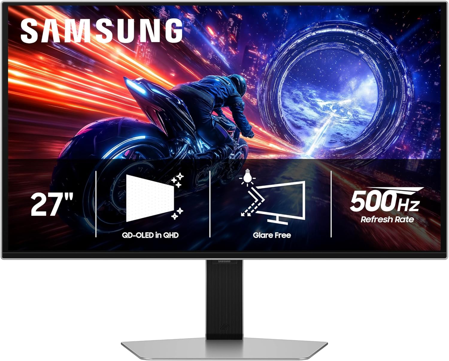 SAMSUNG 27 Odyssey OLED G6 QHD Gaming Monitor with 500Hz Refresh Rate