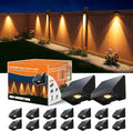 Solar Fence Lights 16 Pack - Bright Waterproof Outdoor Deck Lamps