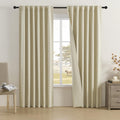 DUALIFE Blackout Curtains 90 in Long 2 Panels Set - Thermal Room