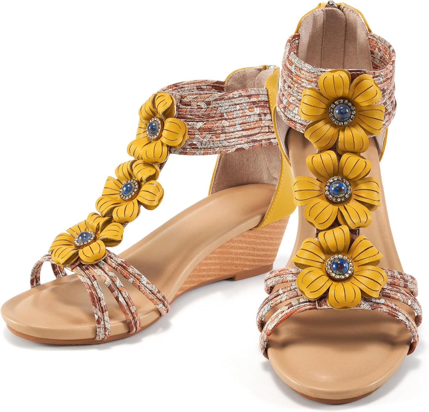 Comfortable Dressy Wedge Sandals for Women by FUDYNMALC