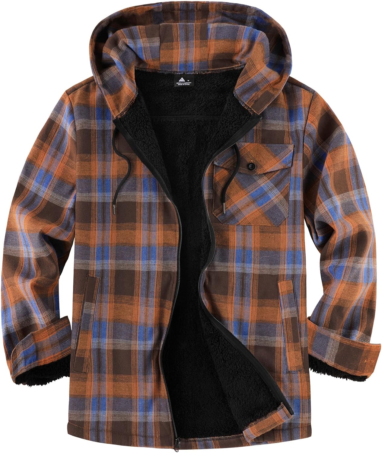 SCODI Men's Flannel Plaid Jacket for Warmth and Style