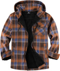 SCODI Men's Flannel Plaid Jacket with Sherpa Lining - Warm Winter Coat