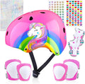 Kids Bike Helmet Ages 3-8 with Pads and DIY Stickers - Safe